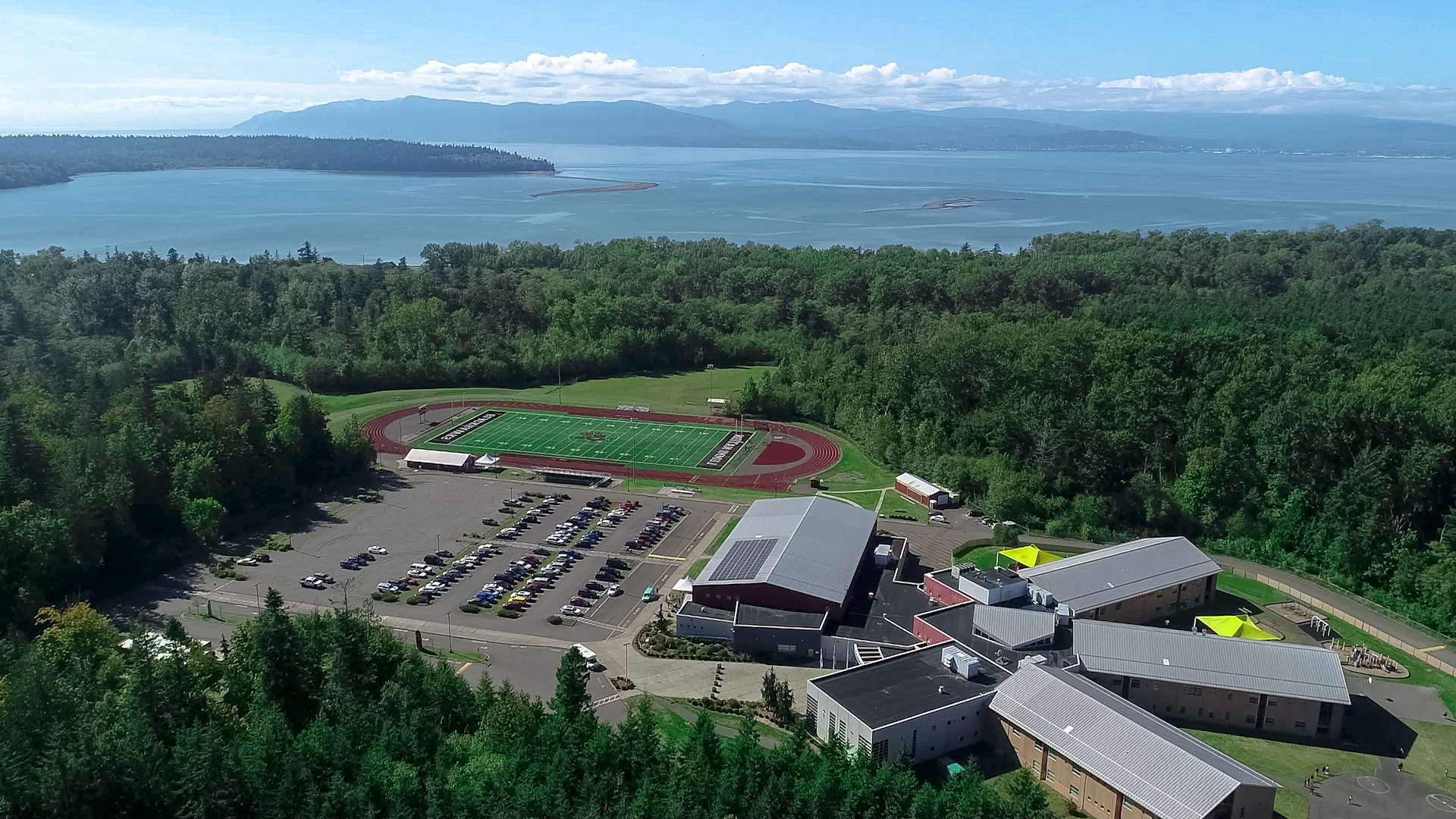 Aerial view of Lummi Nation School campus